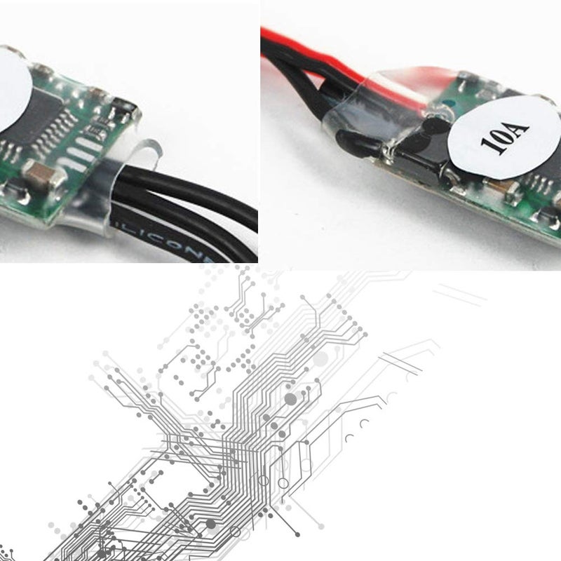 Acxico 1Pcs 10A Brushless ESC Speed Controller With 1A BEC For RC Airplane - Image 5